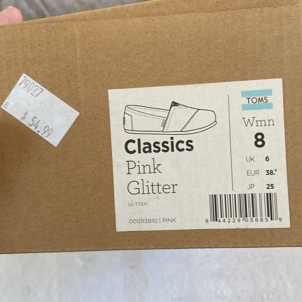 TOMS Shimmering Pink Slip-Ons - Picture 8 of 8